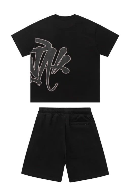 "Graffiti" Short Set Black